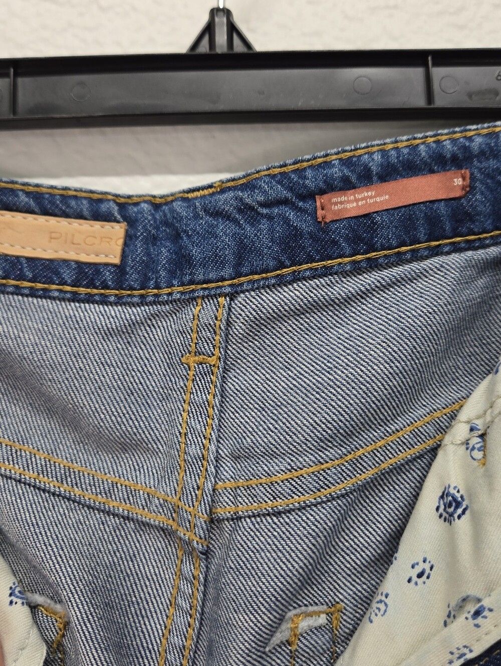 Anthropologie Pilcro The Breaker Barrel Leg Jeans Baggy Pleated Tapered Camo 30 - Picture 11 of 17